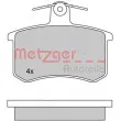 Jeu de 4 plaquettes de frein arrière METZGER 1170030 - Visuel 1