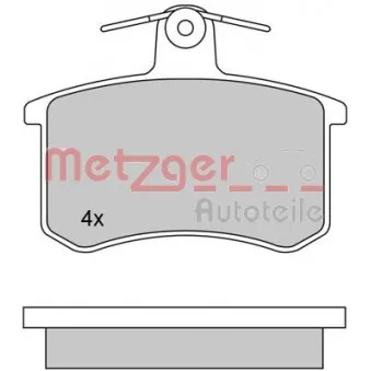 Jeu de 4 plaquettes de frein arrière METZGER 1170030