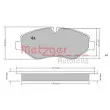 Jeu de 4 plaquettes de frein avant METZGER 1170040 - Visuel 1