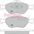 Jeu de 4 plaquettes de frein avant METZGER 1170045 - Visuel 1