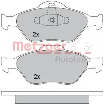 Jeu de 4 plaquettes de frein avant METZGER 1170045