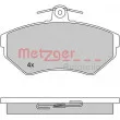 Jeu de 4 plaquettes de frein avant METZGER 1170061 - Visuel 1