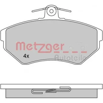 Jeu de 4 plaquettes de frein avant METZGER 1170061