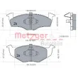 Jeu de 4 plaquettes de frein avant METZGER 1170072 - Visuel 1