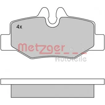 Jeu de 4 plaquettes de frein arrière METZGER 1170081