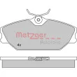 Jeu de 4 plaquettes de frein avant METZGER 1170084 - Visuel 1