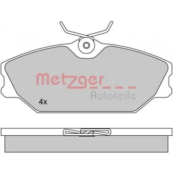 Jeu de 4 plaquettes de frein avant METZGER 1170084