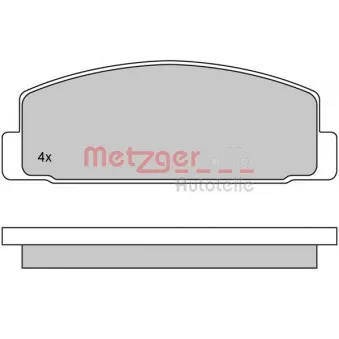 Jeu de 4 plaquettes de frein arrière METZGER 1170088