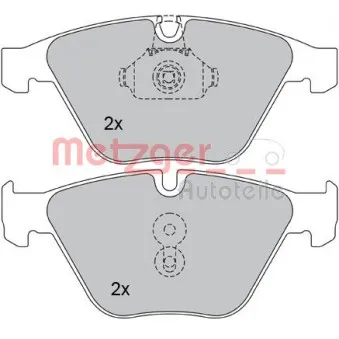 Jeu de 4 plaquettes de frein avant METZGER 1170090