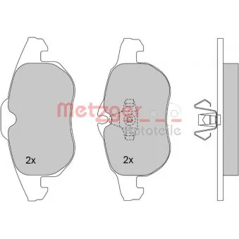 Jeu de 4 plaquettes de frein avant METZGER 1170100
