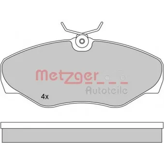 Jeu de 4 plaquettes de frein avant METZGER 1170110