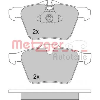 Jeu de 4 plaquettes de frein avant METZGER 1170126