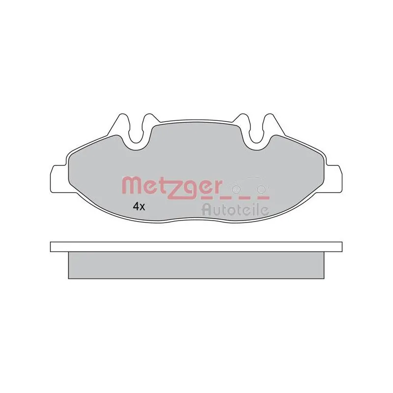 Jeu de 4 plaquettes de frein avant METZGER 1170145