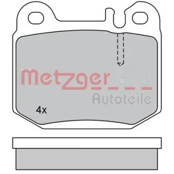 Jeu de 4 plaquettes de frein arrière METZGER 1170157