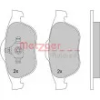 Jeu de 4 plaquettes de frein avant METZGER 1170161 - Visuel 1