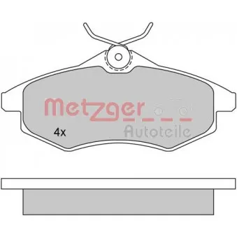 Jeu de 4 plaquettes de frein avant METZGER 1170163