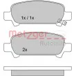 Jeu de 4 plaquettes de frein arrière METZGER 1170167 - Visuel 1