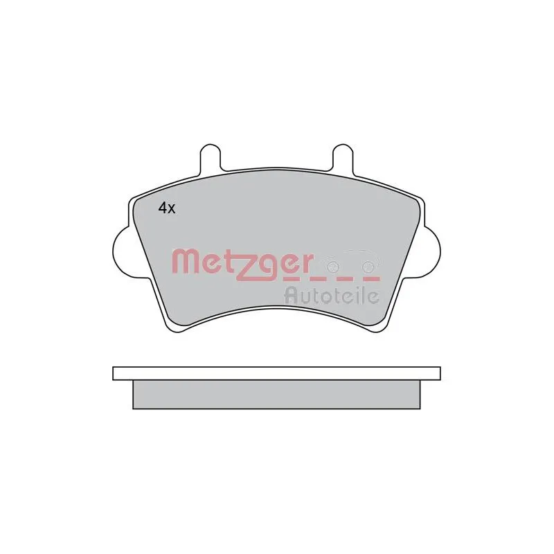Jeu de 4 plaquettes de frein avant METZGER 1170175
