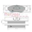 Jeu de 4 plaquettes de frein avant METZGER 1170181 - Visuel 1