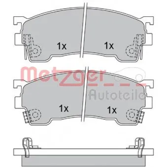 Jeu de 4 plaquettes de frein avant METZGER 1170183