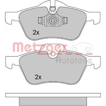 Jeu de 4 plaquettes de frein avant METZGER 1170189