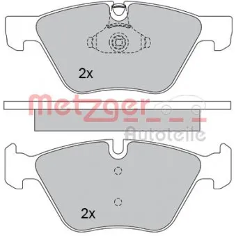 Jeu de 4 plaquettes de frein avant METZGER 1170203