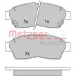Jeu de 4 plaquettes de frein avant METZGER 1170209 - Visuel 1