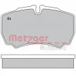 Jeu de 4 plaquettes de frein arrière METZGER 1170226 - Visuel 1