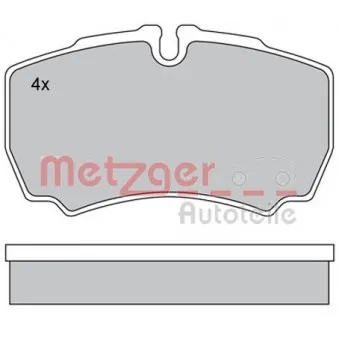 Jeu de 4 plaquettes de frein arrière METZGER 1170226