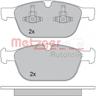 Jeu de 4 plaquettes de frein avant METZGER 1170229