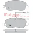 Jeu de 4 plaquettes de frein avant METZGER 1170232 - Visuel 1