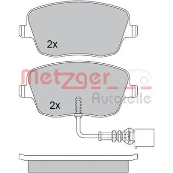 Jeu de 4 plaquettes de frein avant METZGER 1170246