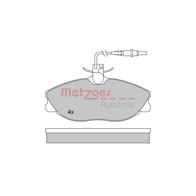 Jeu de 4 plaquettes de frein avant METZGER 1170253
