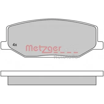 Jeu de 4 plaquettes de frein avant METZGER 1170259