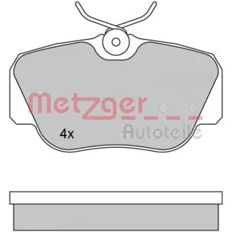 Jeu de 4 plaquettes de frein avant METZGER 1170266