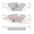 Jeu de 4 plaquettes de frein arrière METZGER 1170284 - Visuel 1