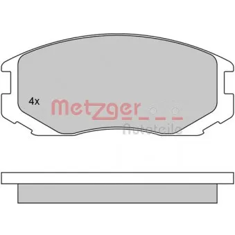 Jeu de 4 plaquettes de frein avant METZGER 1170294