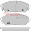 Jeu de 4 plaquettes de frein avant METZGER 1170297 - Visuel 1
