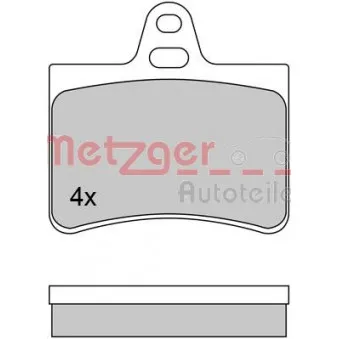 Jeu de 4 plaquettes de frein arrière METZGER 1170311