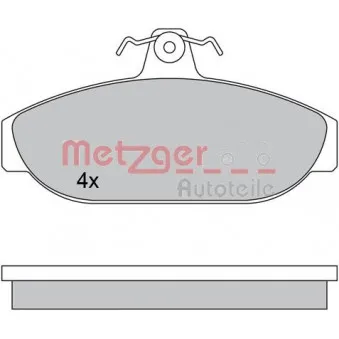Jeu de 4 plaquettes de frein avant METZGER 1170315