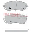 Jeu de 4 plaquettes de frein arrière METZGER 1170317 - Visuel 1