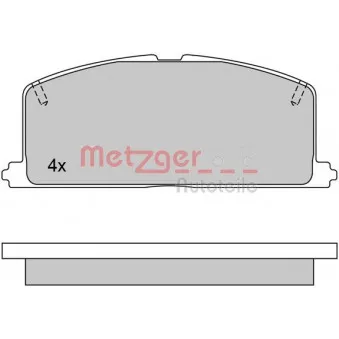 Jeu de 4 plaquettes de frein avant METZGER 1170327