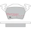 Jeu de 4 plaquettes de frein arrière METZGER 1170331 - Visuel 1