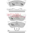 Jeu de 4 plaquettes de frein arrière METZGER 1170339 - Visuel 1