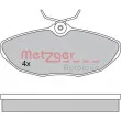 Jeu de 4 plaquettes de frein arrière METZGER 1170341 - Visuel 1