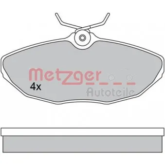 Jeu de 4 plaquettes de frein arrière METZGER 1170341