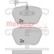 Jeu de 4 plaquettes de frein avant METZGER 1170342 - Visuel 1