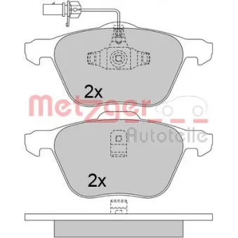 Jeu de 4 plaquettes de frein avant METZGER 1170342