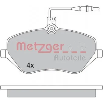 Jeu de 4 plaquettes de frein avant METZGER 1170346