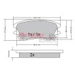 Jeu de 4 plaquettes de frein avant METZGER 1170347 - Visuel 1